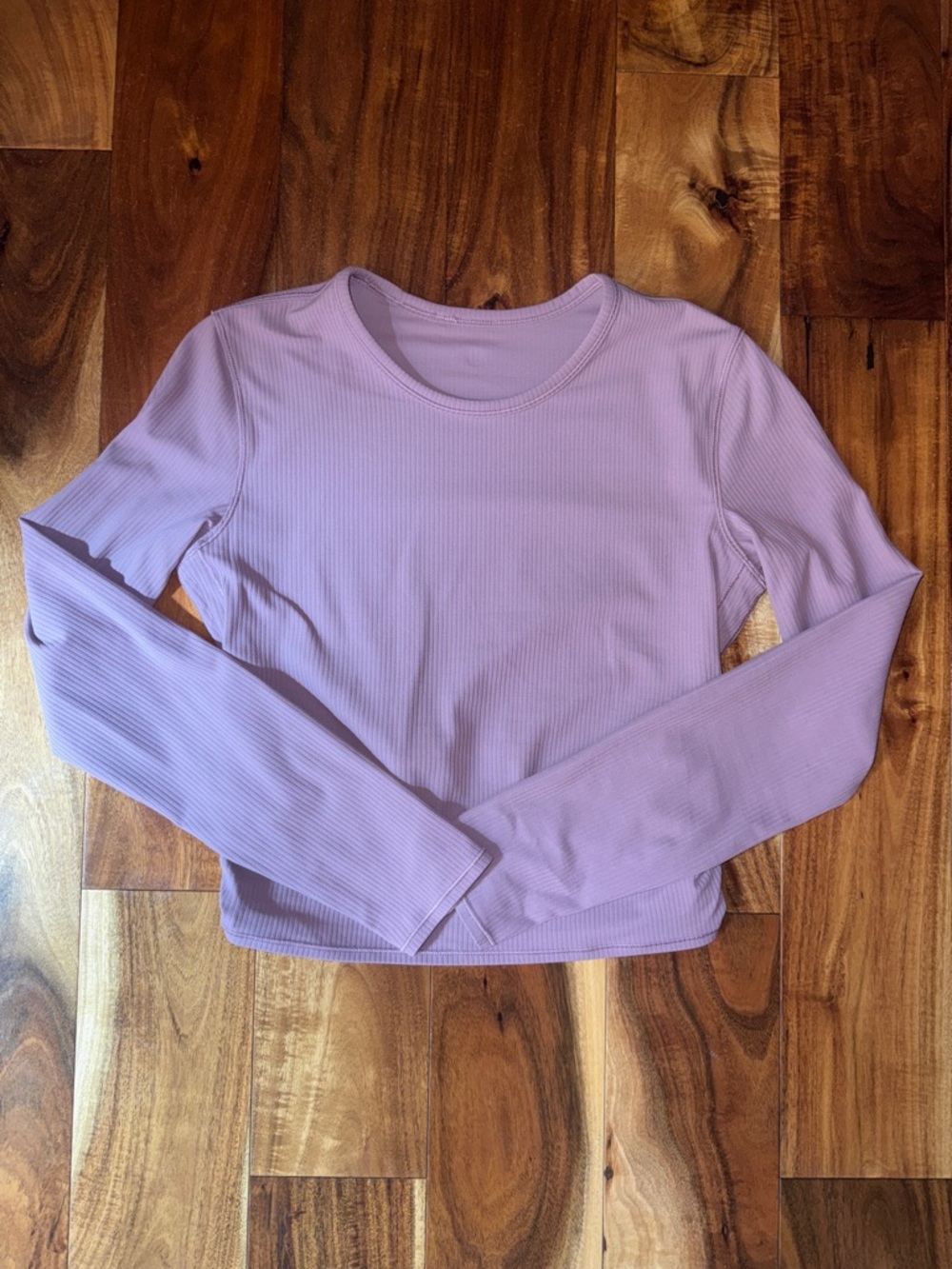 Lululemon all it takes twisted back long sleeve lavender lux size 8